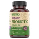 DeVA Vegan Probiotic Suplement - Pra, Pro, dan Postbocations for Digetical Health, 5 Milyar CFU, Soil- Based, Spore- Forming, Dairy Free, FOS Pregities, for Women and Men, Vegan Capsules, 90 Count