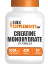 BulkSuplements.com Creatine Monohydrate Capsules - Micronized Creaktine Pills - Gluten Free, 7 Capsules per Serving (5000mg), 420 Count (Pack of 1)
