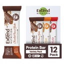 Panjangkan Sugar Free Protein Bars, Kandang Diabetik Sempurna, Protein Tinggi dan Serat, Pengendalian Kelaparan & Stabil Energi, Karb Rendah, Keto Friendly (12 Count, Variety Pack)