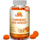 Curcumin Turmeric & Ginger Chewable Gummies untuk Dewasa dan Anak-anak. Vegan Friendly, Kosher & Halal, Gluten Free, Non GMO. 60 Count