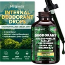 Chlorofil Liquid Drops - Badan Deodorizing Suplement for Women & Men - Detox, Energi & Skin Support Kesehatan Vegan, Non-GMO, 2 Fl Oz