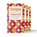 HELPS TEAS TEAS 124; Membantu Happy Belly Tea 124; Teh Herbal Organik Dengan Teh Hijau Anise, Chamomile, Mint dan Turmeric 124; 16 Tea Bags - Paket 3 Afsel 124;