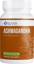 Ashwagandha Suplemen - Peninggalan Alam dan Stamina Dukungan untuk Bantuan Ketegangan 60 Capsules Pure Root dengan Black Pepper Ekstrak untuk Gegan Absorpsi Enhanced, Dibuat di Amerika Serikat