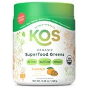 KOS Organik Superfood Greader Powder - Gut Health from Prebiotic Fiber, Supergreens and Adaptogens - USDA Certified Organik, Made in GMP Sertifikasi Fasilitas - 28 Sertifikasi Mango