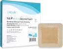 MedVance TM Silicone - Blared Silicone Adhesive Foam Dressing Ukuran 4 "x4" (2.7 "x2.7" pad), Box of 5 dressing