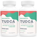 TuDCA Liver Suplemen 1000 mg-Bile Salts untuk Detoxing Liver Cleanse - Milk Thistle Herbal Blend dengan Fulvic dan Humic Acid untuk Liver, Kesehatan Digetical, 120 Vegan Capsules