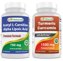 Acetyl L- Carnitine dan Alpha Lipoic Acid 750 mg & Turmeric Curcumin 1500mg / Serving dengan Bioperin