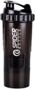 5 Dalam 1 Protein Sake Bottle - Seri Profesional Sake untuk Protein Shakes Dan Pra Workout Botol Gym, Dengan Penyimpanan Powder, Pill Tray, Mixing Ball, Piala Shakes (hitam)