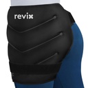 Lipatan Paket Es Hip Besar REVIX setelah Operasi, Kembangkan Ulang Paket Dingin Gel Untuk Pemulihan Hip, Nerve Sciatic, Terapi Dingin Hip Flexor Lipat, Hitam