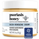 PSORIASIS HONEY Skin- Renewing Cream - Eczema & Seborrheetic Dermatitis Cream - Psoriasis Treatment for Skin, Redness & Itch Relief (4oz)