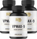 Golden After 50 VpMax-9 - Sight Care and Antioksidant Suplement with Eye Vitamin, Lutein, Lycopene and Bilberry Extract - 3 Botol