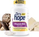 Vitamin B12 1000 Mcg, B12 Vitamin 1000 Mcg Bantuan untuk Meningkatkan Metabolisme, Produksi Energi dan Sistem Gugup Dukungan, 120 Tablet Chewable - 1 Tablet Per Serving, Non- GMO & Gluten Bebas
