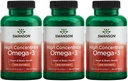 Swanson High Konsentrat Omega-3 Minyak Ikan - Acids Gendut - (120 Softgels, 680mg Masing-masing) 3 Pack