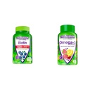 Vitamin Ekstra Kekuatan Biotin Gummy Vitamin, Berry Flavored, 5.000 mcg Biotin Vitamin, Amerika '& Omega-3 Gummy Vitamin, Berry Lemonade Flavored, Heart Health Vitamin (1)