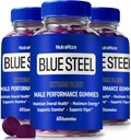 (3 Kemas Baja Biru untuk Pria, Nuklir Harian untuk Keyakinan Boost dan Kelebihan Kesehatan, Semua Suplemen Alam untuk Mendukung Performance Peak, Gummy Pria Resmi, Review BlueSteel (180 Gummies)