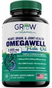 tumbuhkan vitamin Triple Power Omega 3 Fish Oil, 800 mg EPA 600 DHA Tambahan untuk Jantung, Otak & Imune Dukungan, Diabsorbable Triple Power, Sumpable Softgels - Mini Softgel - 30 Hari Suppply
