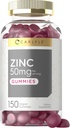 Carlyle Zinc 50mg Gummies 124; 150 Count 124; Vegan, Non-GMO dan Gluten Free Formula 126; Zinc Citrate Dietary Supplemen