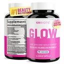 GOBIOTIX Hair Skin dan Nails Vitamin Supplement - 10000mcg Biotin Pills dengan Acid Hyaluronic, Folate, Besi, Magnesium, dan Zinc - Collagen Produksi, Pertumbuhan Rambut