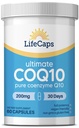 LifeCaps CoQ10 200mg - Ultimate CoQ10 - Suplemen Tinggi Ultra - 60 Cacah