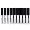 AKOAK 10 Paket 4ml Transparent Bisa dipakai Ulang Kontainer Botol Kosong Makeup Alat Kosmetik Vielash Perkembangan Minyak / Mascara dengan Brush untuk Rumah dan Perjalanan