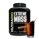 NutraBio Extreme Mass Gainer Powder, 53G Protein, Petinggi Berat Bersih, Meningkatkan Massa Muscle, Amino Amino Penuh - Coklat, 6 Pound