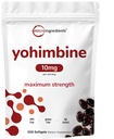 Suplemen Kekuatan Ganda Yohimbine untuk Pria dan Wanita, 10mg Per Serving, 300 Softgels, Yohimbine HCL dengan Benih Bunga Matahari Virgin untuk keabsahan yang lebih baik, Menyediakan Produksi Energi, Afrika Raw