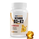 Vitamin D3 K2 (MK7) Suftgel Suplement, Vitamin D3 5000 IU & K2 100MCG dengan MCT Oil Suplemen, Imune Dukungan, Bone & Teeth Health, Gluten- Free, Non-GMO 124; 90 Softgels