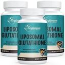 2400 MG Lipomal Glutathione Softgeels, Max Absorpsi, Formasi L- Glutathione Dikurangi (GSH), dengan Acid Hyaluronic, Resveratrol, Master Antioksidants for Detox, Brain, Immune System, 180 Softgeels