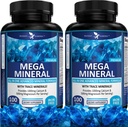 Scan Garden 2-Pack Mega Mineral Suplement Compleks Mineral Lengkap dengan Calcium Magnesium Zinc Potasium Boron Selenium Chromium & 72 Trace Mineral Free Calcium Supplemen -200 Pil Kalium Bebas Besi