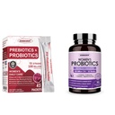ZEBORA Probiotic-for-Women 100-Milyar-CFUs with Pregities, D-Mannose & Cranberry for Digestrive, Imune, Feminine UT Health Dup, Ultimate Probiotic Women 's Care, Soy & Gluten Free, 45 Packet