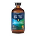 GBC Triple Power Oil Liquid Suplement, Wild Deep Ocean Caught. dengan 10000mg EPA DHA Omega 3, untuk, Heart, Brain, Skin, Eye, Gabungan Kesehatan, Natural Orange Flavor, 8 Fl Oz, 47