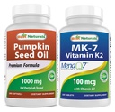 Pumpkin Seed Oil 1000 mg & Vitamin K2 (MK7) dengan D3