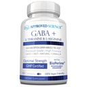 Disetujui Ilmu GABA + - Tenang Properal, Membuktikan Tidur, Boost Mood - GABA, L-Theanine, L-Arginine, Vitamin B6, BioPerine - Absorpsi Tinggi - 60 Capsules - Vegan