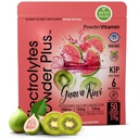 PowderVitamin Electroltes Powder Plus (50 pelayan) Guava Kiwi Electrolite Powder Zero Calorie Keto, 0 Sugar, No Maltodextrin, 1000mg Potasium, 120mg Calcium, 120mg Magnesium, Hidration Pofde