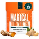 JESSICA WELLNESS Magical Turmeric Tea dengan Ginger, Black Pepper dan Stevia 124; Turmeric Powder Organic Black 124; 3.5 oz (Original Flavor)