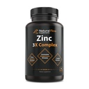 Kompleks Tambahan Zinc dengan Copper dan Vitamin C - Natural Flow 3C Zinc Carnosine, Bisglycinate Chelate, Ocpin, Chela Copper, Easy on The Stomach, Skin and Immune Support, 120 Capsules