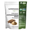 Nutres Organik MRM Ashwagandha Root Powder 124; Superfood 124; Ancient adaptogen 14; Antioksidants 12.4; Vegan + Gluten- Free 124; 113 Servings