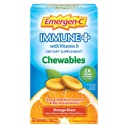 Emergen- C Imune + Chewables 1000mg Vitamin C dengan Vitamin D Tablet, Dukungan kekebalan Diet Suplemen untuk Imunity, Oranye Blast Flavor, Kembali ke Sekolah Esensial - 42 Count