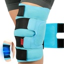 Comfytemter Large Knee Ice Pack Lick Recontinable Gel, Full Clospage Knee Compression Brace for Injuries, Pain Relief, Replacement, Arthritis, ACL, Setelah Operasi Mendapatkan Perbaikan Baik, 23.6 "x11.8"