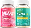 Suplemen Collagen Peptides Hydrolyzed + Vegan Omega 3 dengan Vitamin D3 K2