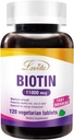 LOVITA Maksimum Kekuatan 11000mcg Biotin: Pemisalan-Cepat, Tablet Vegetarian - Mudah Dissorbed, Gluten & Dairy- Bebas, 128 Bigan-Friendly Tablet