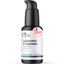 Design for Health Lipomal D Supreme Vitamin D Liquid - 2500 IU Vitamin D3 + Vitamin K (K1 + K2) - Lipomes for Superior Absorpsi - Non-GMO Supplemen (100 pelayan / 1.7oz)