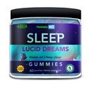 Lucid Dreams Deep Sleep - Mugwort Herb 5 htp Mucuna Pruriens Choline Suplemen - Gummies Sugar Free Vegan 60 ct