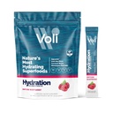 Voli Electrolytes Powder Pawder 124; No Added Sugar Electrolite Drink Mix for Hydration; Keto & FASting Friendly, Natural SuperFoods & Minemared 124; Raspberry 15- Count
