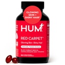 HUM Red Carpet Skin & Hair Vitamin untuk Perempuan dengan Omega 3 Fatty Acids, Vitamin E, dan Black Currant Seed Oil, Suplemen untuk Kesehatan & Rambut Berkesehatan Dukungan, 60 Count