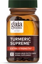 Gaia Herbs Extract Strength - Support Occational Swelling from Normal Wear & Tear - with Turmeric Curcumin & Black Pepper - 30 Vegan Liquid Phyto- Capales (Up to 30- Day Suppply)