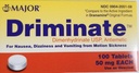 Mayor Drimination ® Dimenhydrinate 50mg 100 Ct for Nausea, Dizziness and Vomiting From Motion Sickness