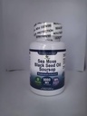 Sea Moss Softgel, Sea Moss Black Seed Oil Soursop Bladderwrack Burdock Turmeric for Cell Regeneration, Detox, Gut, Joint Dukung, Chew Superfood Seamoss 6X lebih kuat dari Sea Moss Geel, Capsule, Gummy