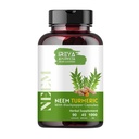 Neem & Turmeric Capsules 12.4; 90 Capsules Made Black Pepper, Neem, Turmeric