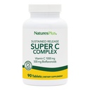 Kompleks Super C NaturresPlus, Rilis Terhenti - 1000 mg, 90 Tablet Vegetarian - Tambahan Dukungan Potency Ammune Tinggi, Antioksidant - Enhanced Absorpsi